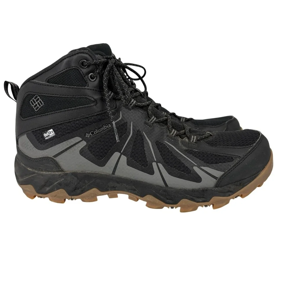 Columbia Newton Ridge Hiking Boots Mens 11 Black Waterproof Lightweight